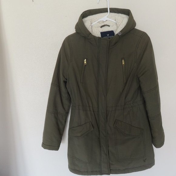 American Eagle Outfitters Jackets & Blazers - AMERICAN EAGLE OUTFITTERS LINED HOODED JACKET